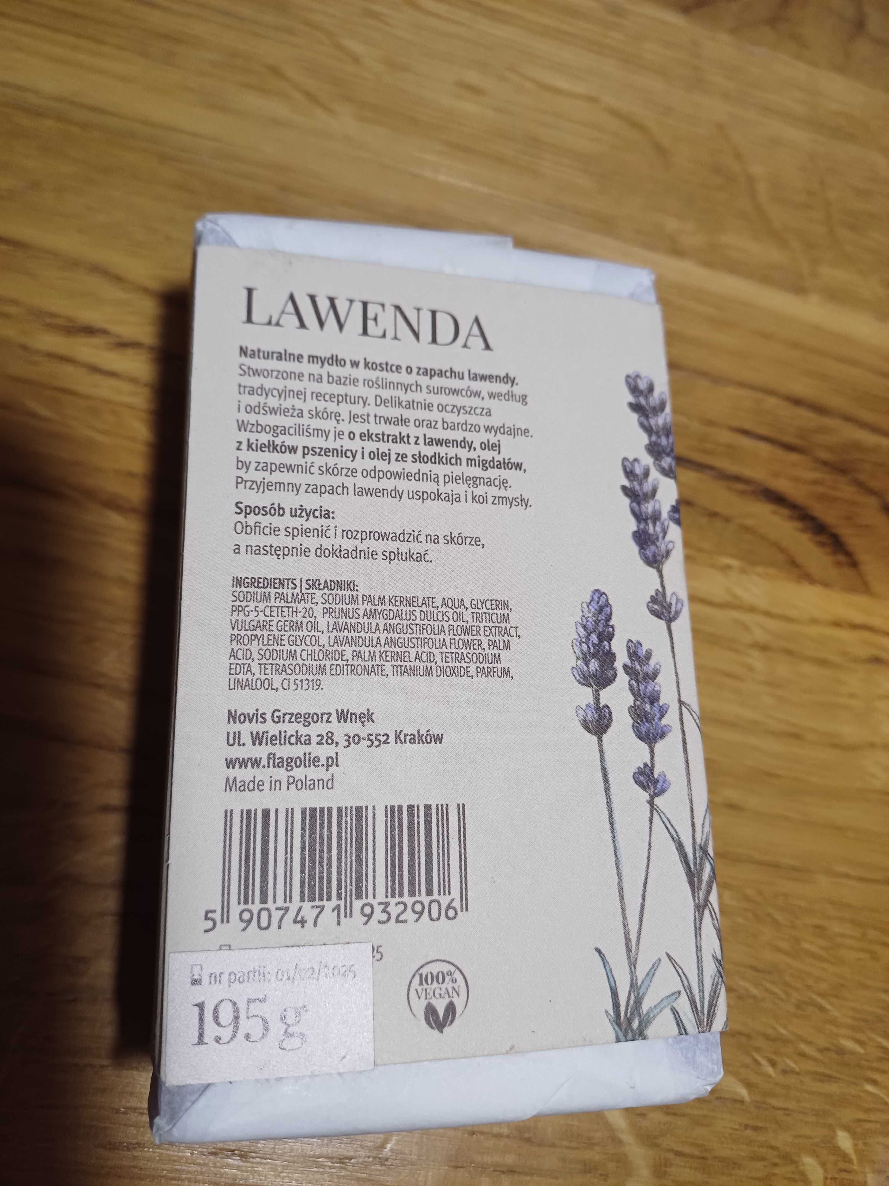 Naturalne mydło o zapachu  LAWENDY    flagolie