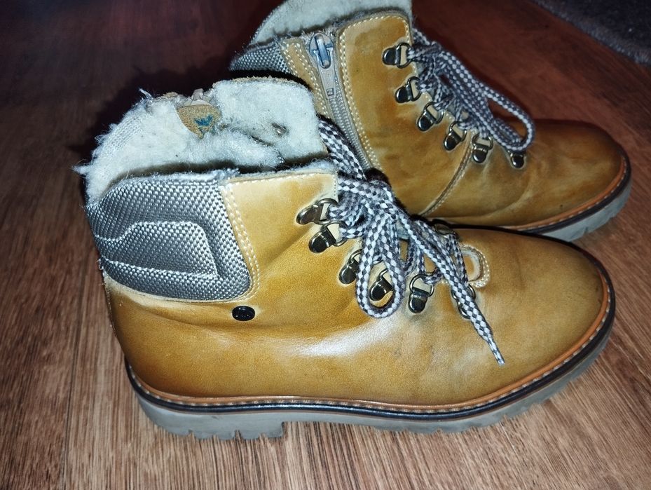 Kozaki trzewiki buty zimowe skórzane Bartek 32