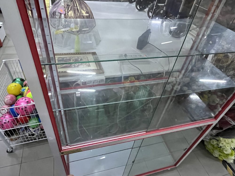 Vitrine prateleira de vidro para loja