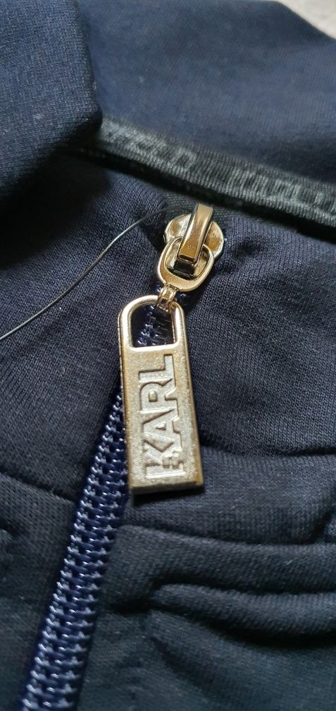 Ludzik karl dres męski ciemny granat logo zip premium S