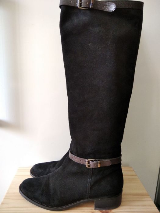 Замшеві чоботи демісезонні Mally Італія натуральна шкіра замша