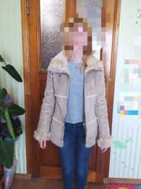 Куртка дублёнка Etam осень зима теплая размер 38