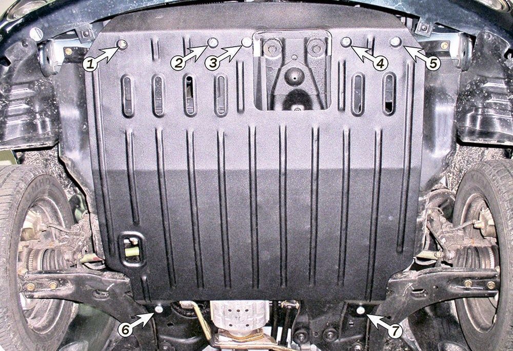 Защита двигателя Volkswagen Sharan Touareg Tiguan Tоuran Vento T5 Up