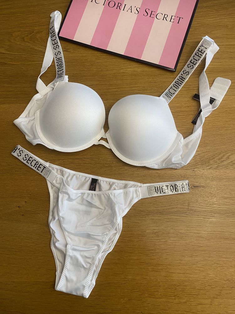 NOWY komplet bielizny Victoria’s Secret rozmiar 85B stanik + majtki