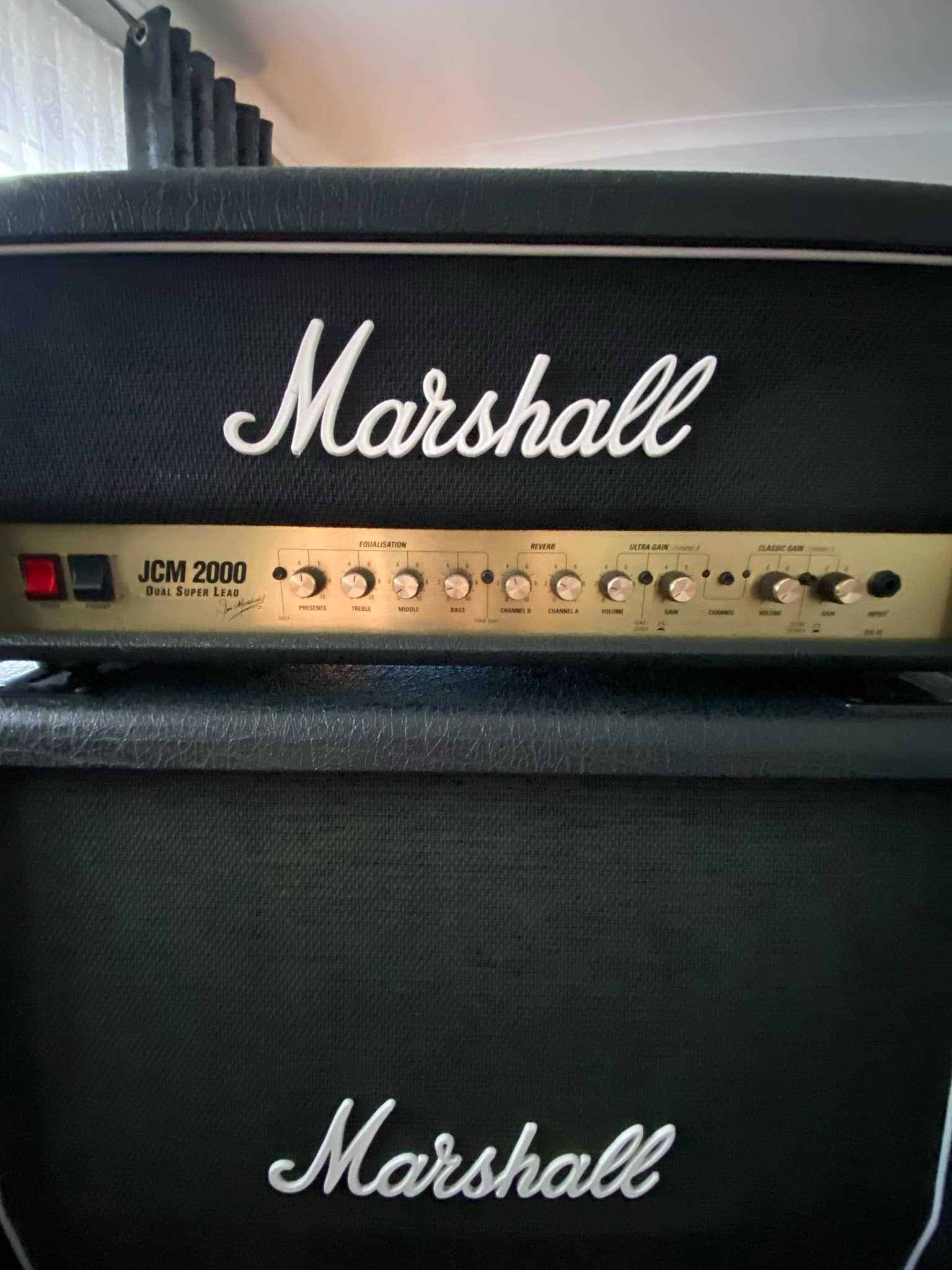 Marshall DSL-50 - head lampowy 50 W - stan idealny + kolumna Marshall