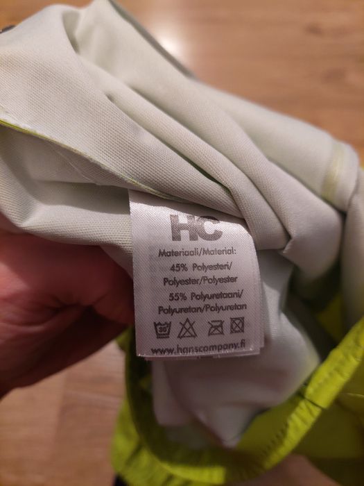 Jaskrawe spodnie na deszcz 92 HC