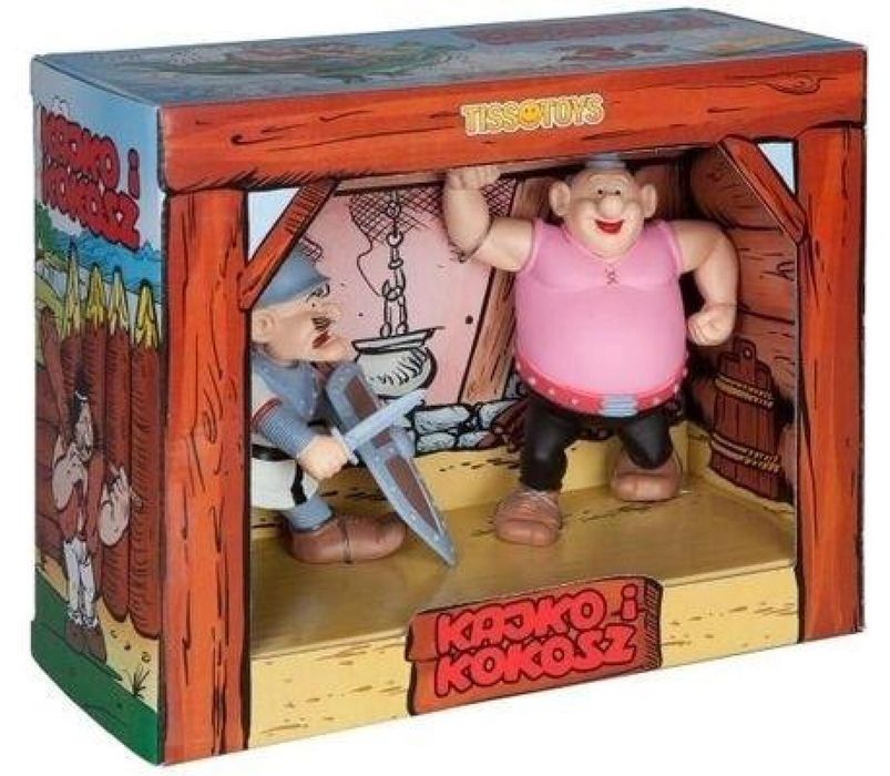 Zestaw figurek: Kokosz i Kapral pudełko,148x186 mm