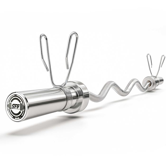 Gryf lekko łamany olimpijski 120cm sztanga 50mm + zaciski