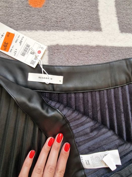 Nowa Skórzana spódniczka, spódnica, rozmiar S Reserved