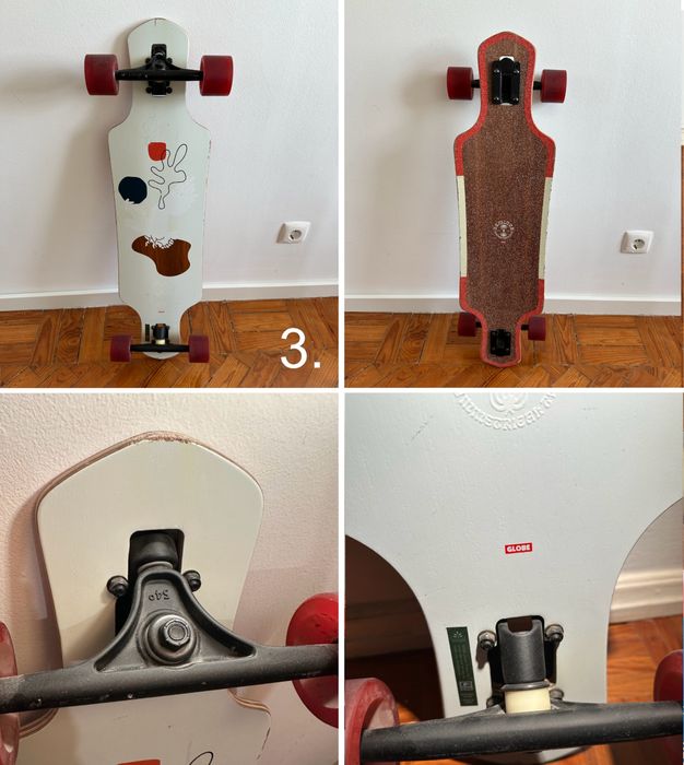 4 skateboards / longboards / cruiser