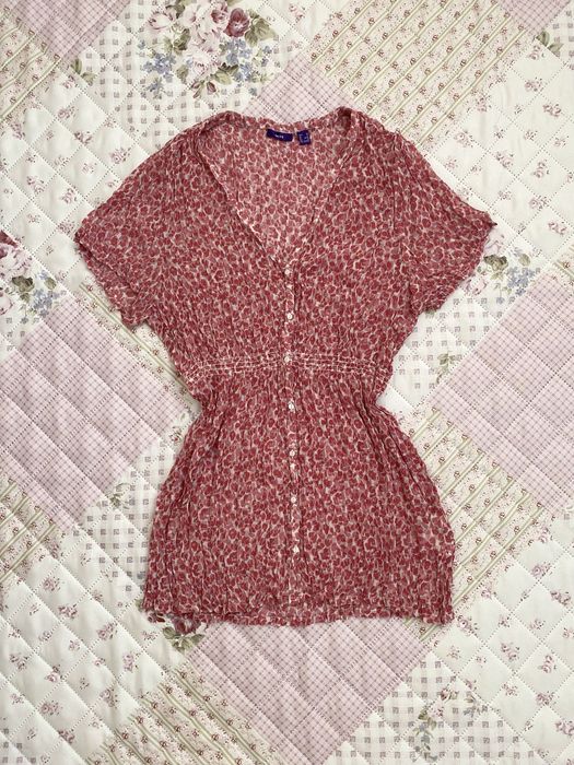 Różowa koszula na krótki rękaw w ciapki M 38 L 40 mexx coquette