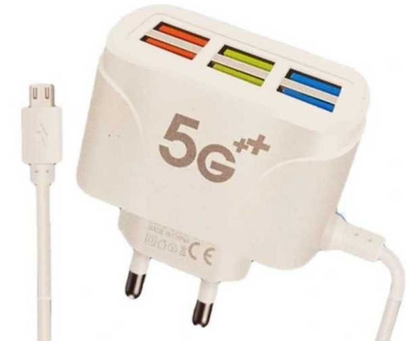 Ładowarka Zasilacz Do Telefonu 6 USB 3.1A + Przewód Micro USB