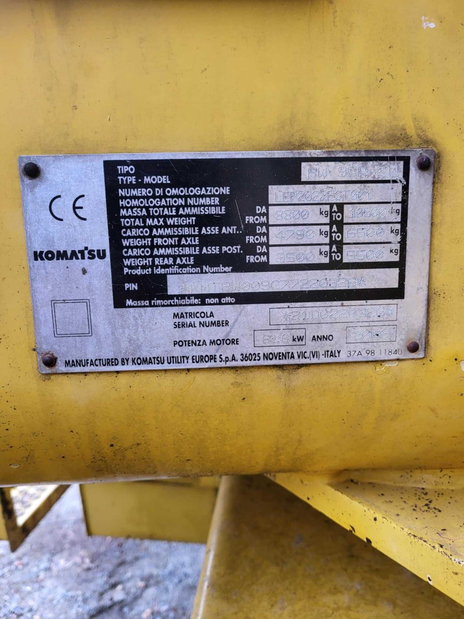 Koparka kołowa Komatsu PW95 2006r terex cat JCB schaeff Atlas Liebherr