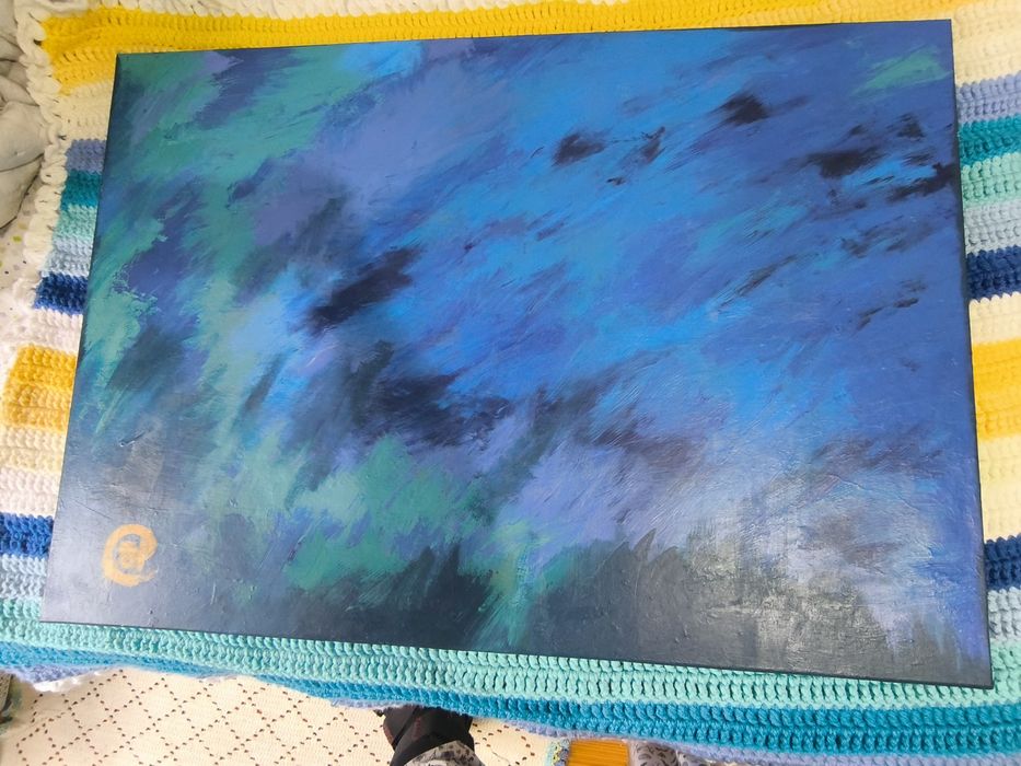 Quadro em tela pintado a mão ( 100x 70 cm)