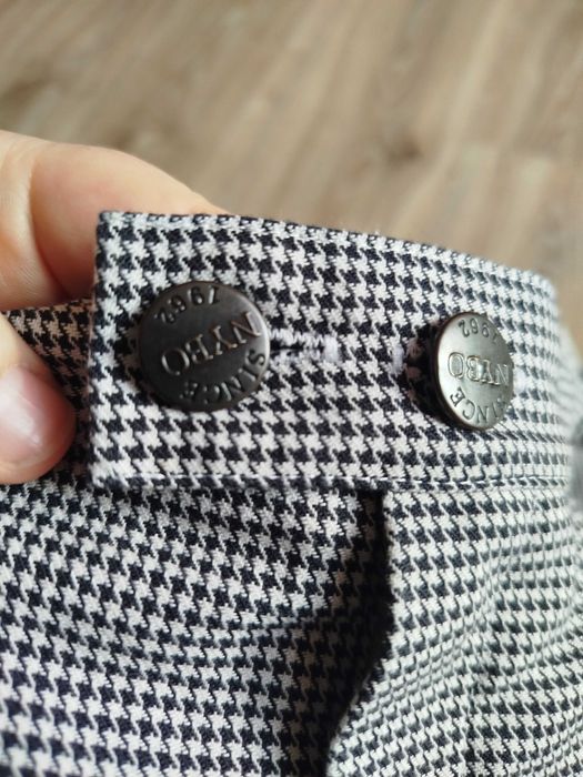 Męskie spodnie w kratę Nybo plus size