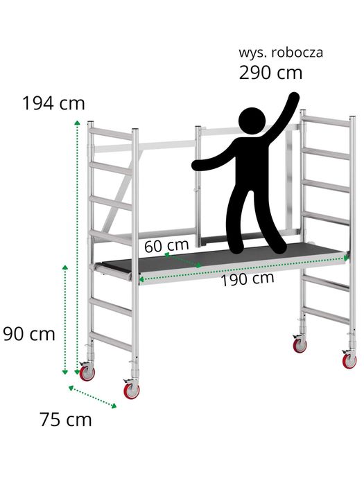 RUSZTOWANIE Przegubowe ALUMINIOWE Akso Easy WYS.3 M Polski producent