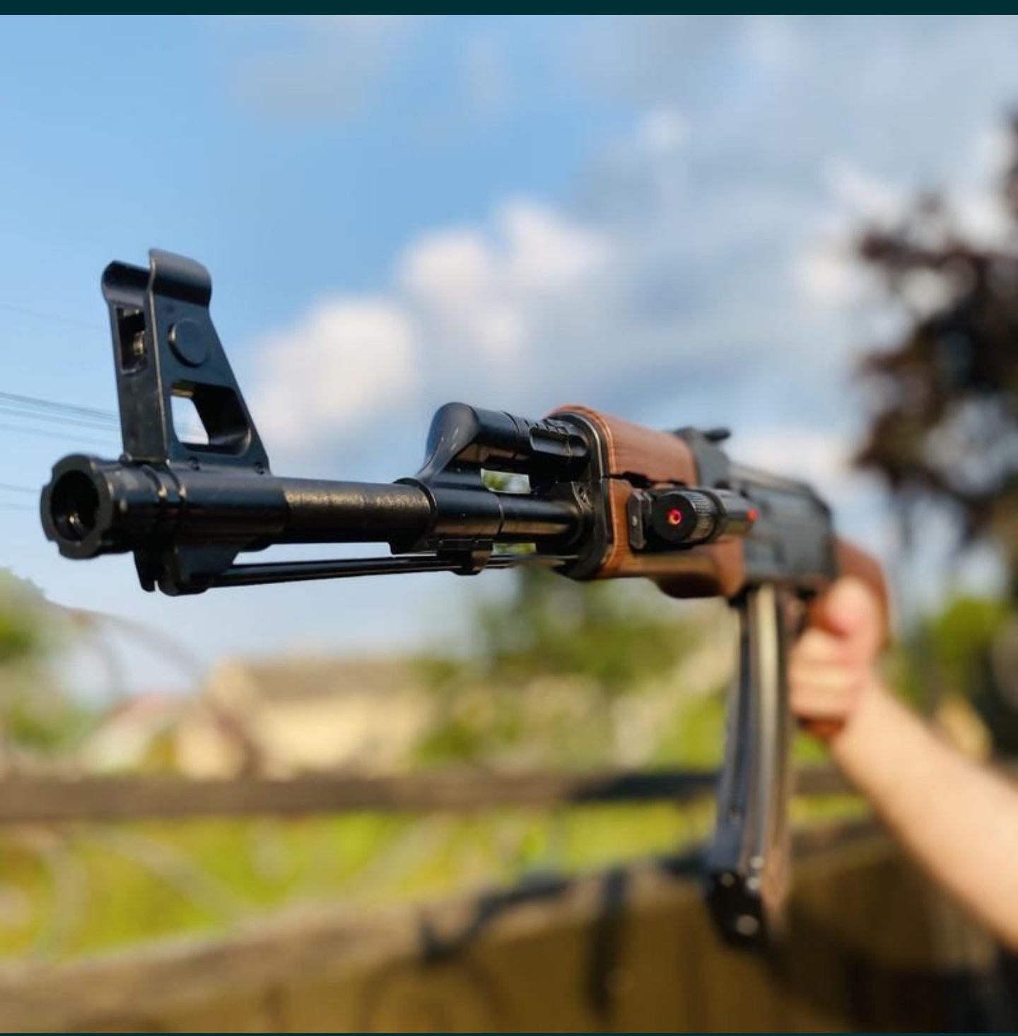 Игрушечный автомат на пластиковых пульках AK-47 p1093