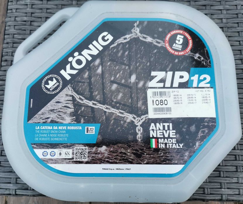 OKAZJA NOWE Łańcuchy śniegowe na koła KONIG KÖNIG ZIP 12 80