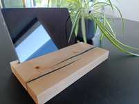 Podstawka, stojak na tablet ręcznie robiony buk