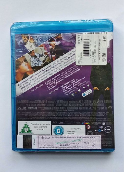DVD+BluRay - Justin Bieber: Never Say Never (Selado)
