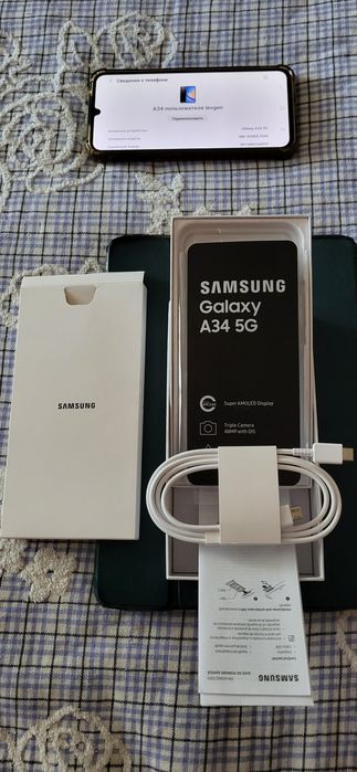 Смартфон Samsung Galaxy A34 5G 8/256 Graphite. Торг уместен.