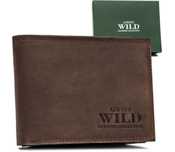 klasyczny, skórzany portfel męski bez zapięcia - always wild