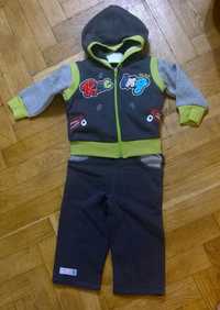 Утепленный хлопковый костюм на однолетку
