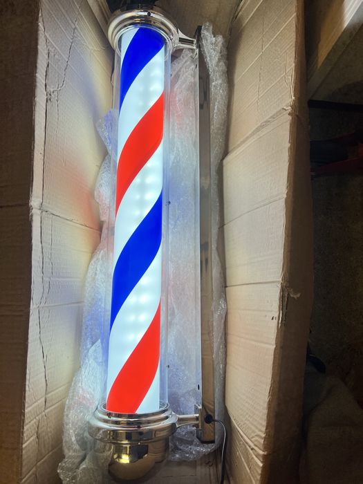 Słupek barberski / plagon podswietlany 96vm wysokosci kreci sie NOWY