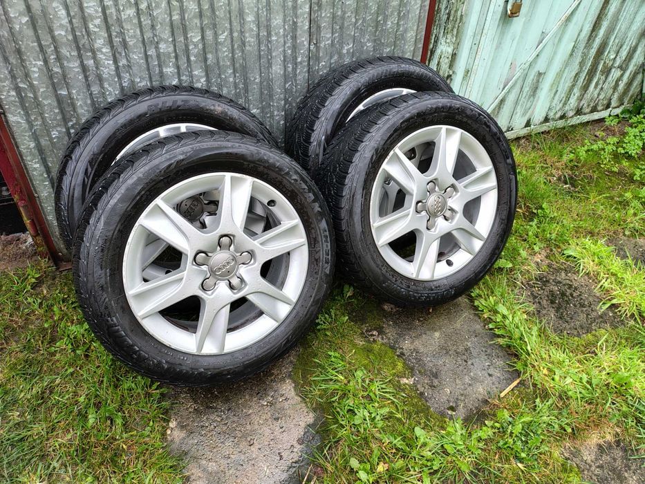 Felgi Alu 16 cali + Opony 205/55r16 ZIMA 5x112 WV Audi Seat Skoda