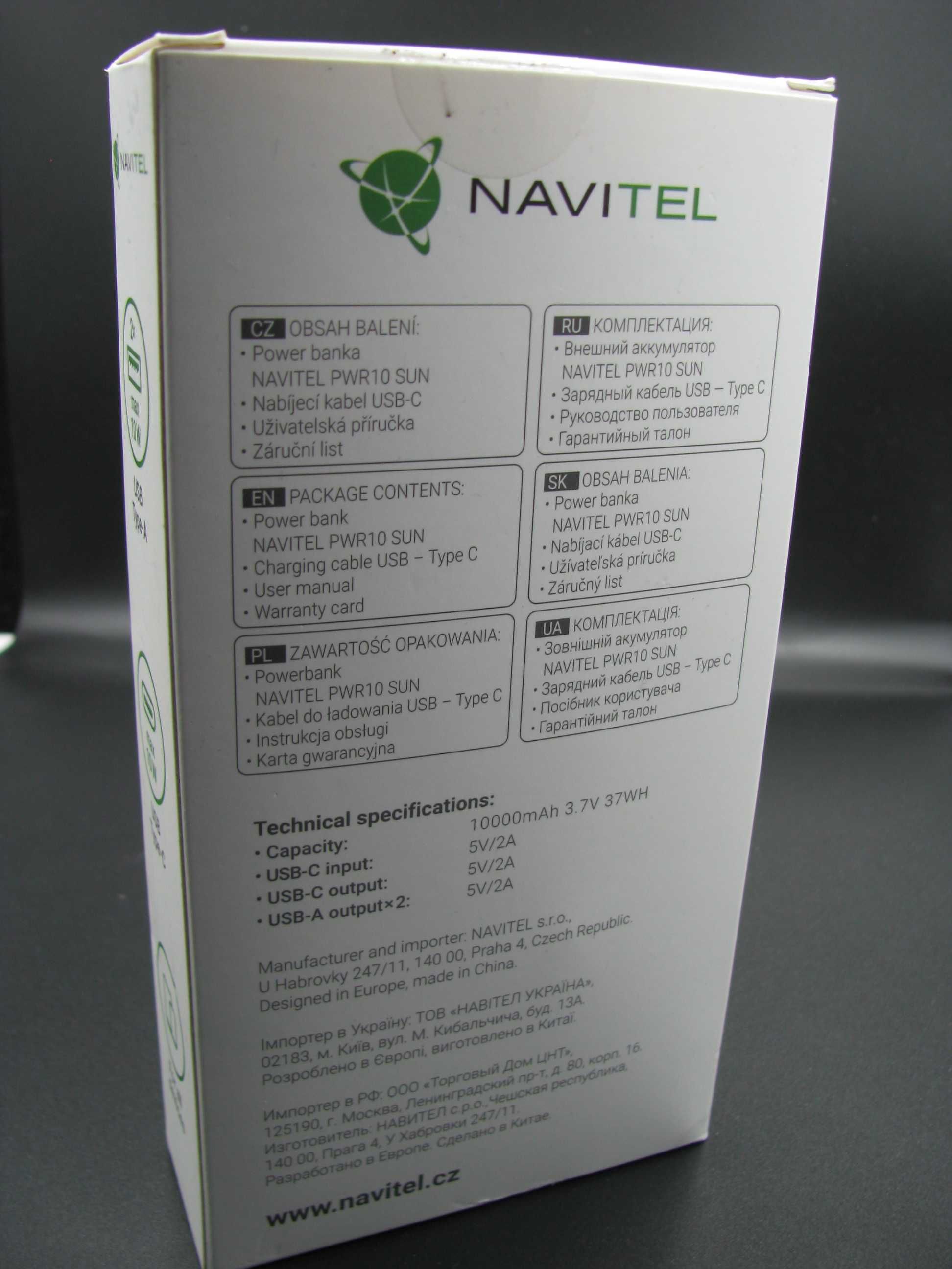 Power bank NAVITEL solarny z latarką 10 000mAh do Nokia Samsung iPhon