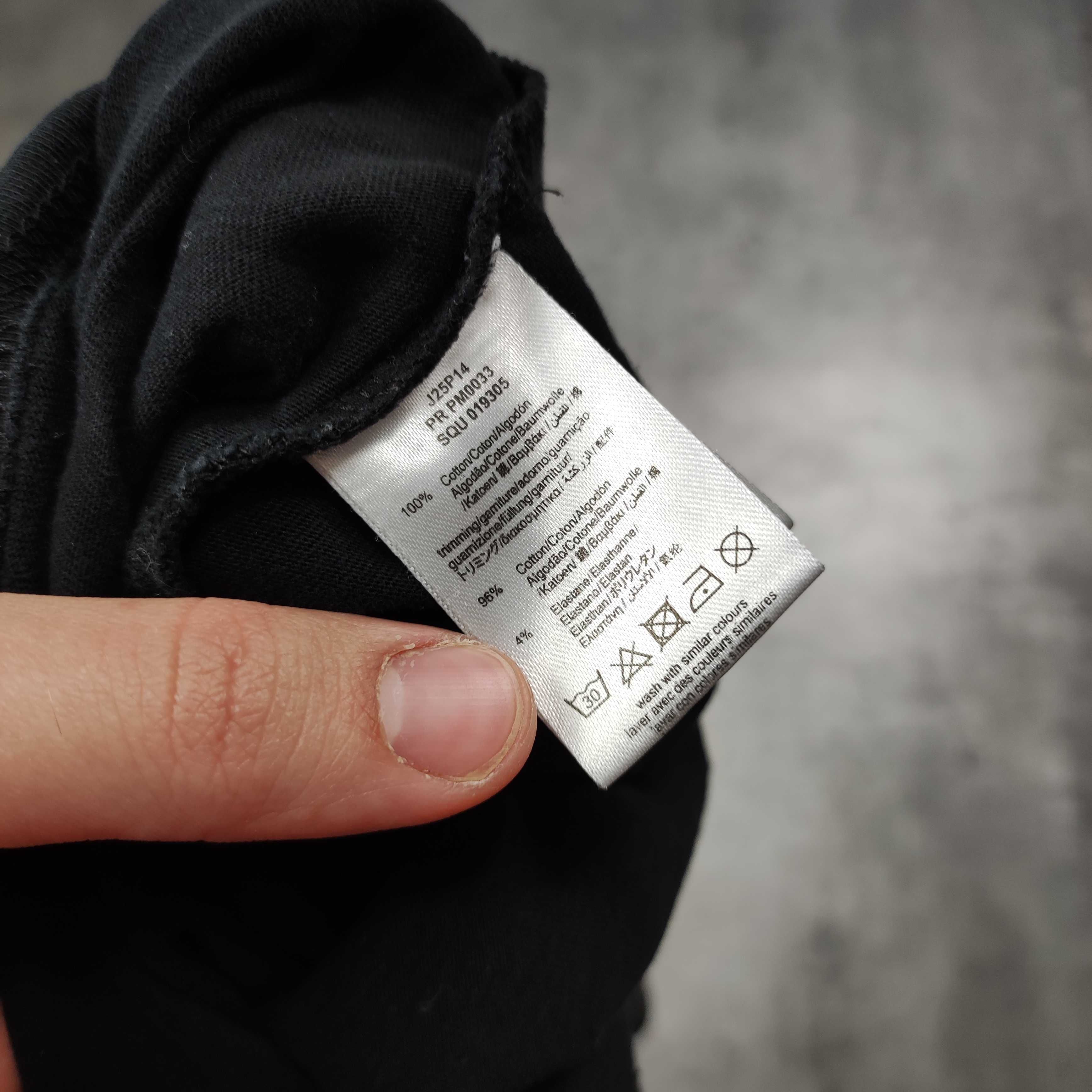 DAMSKA Koszulka Czarna Klasyczna basic Hugo Boss Małe Haftowane Logo