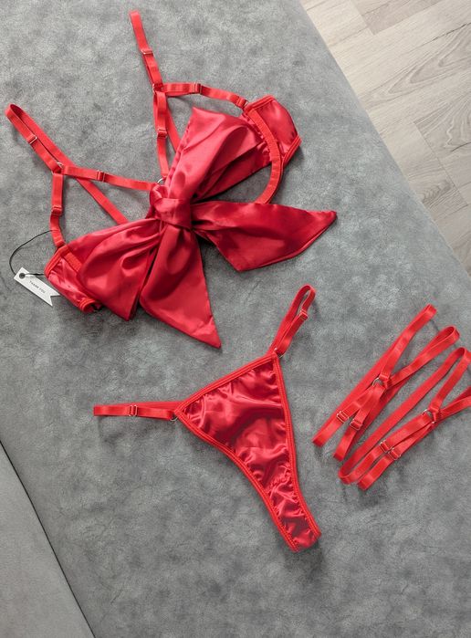 Комплект спідньої білизни атласний бант