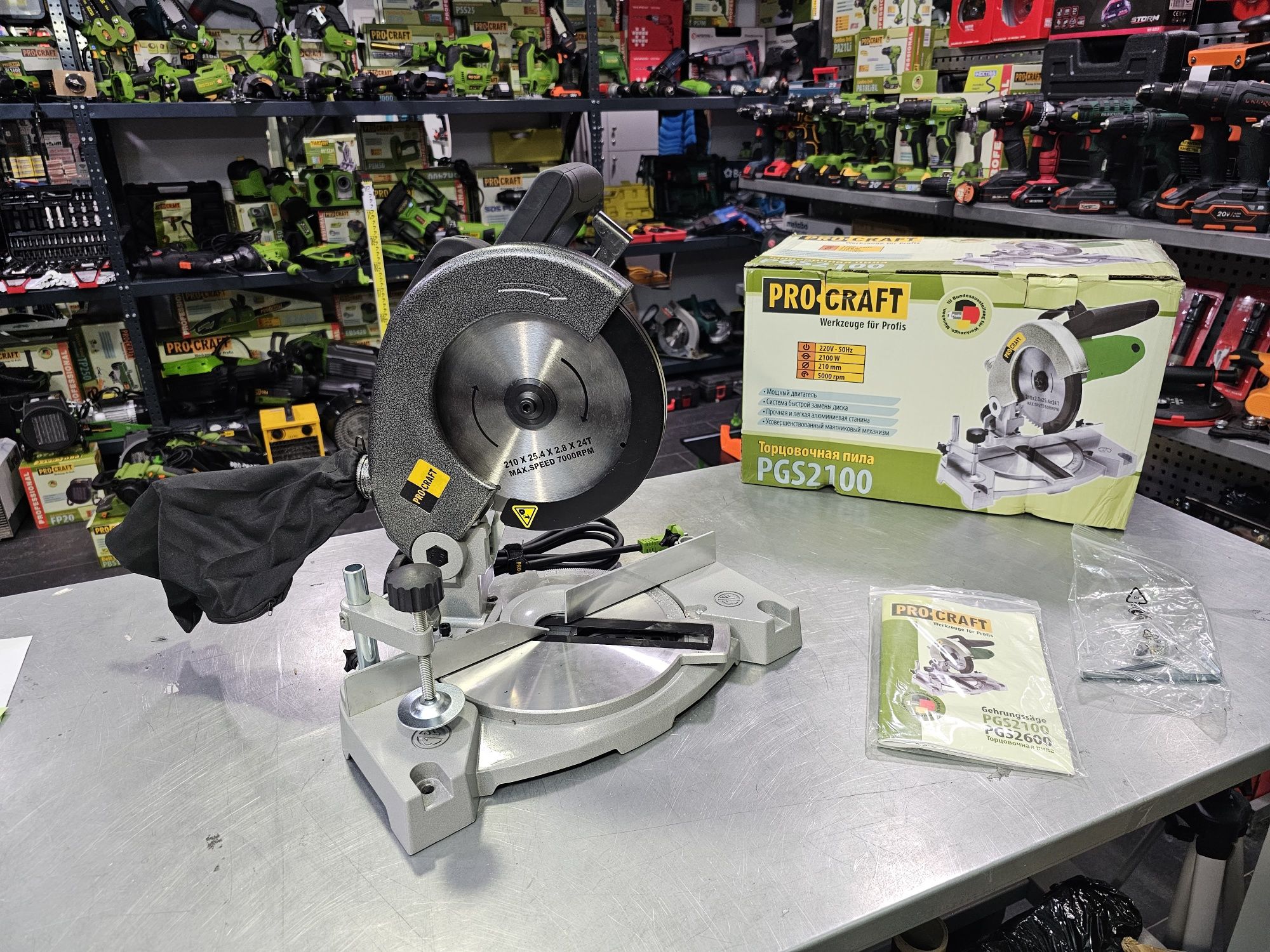 Пила торцовочная ProCraft PGS2100 Гарантия Новая 210 Диск
