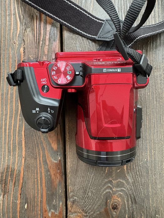 Nikon Coolpix B500 – Czerwony + Nowa torba na aparat