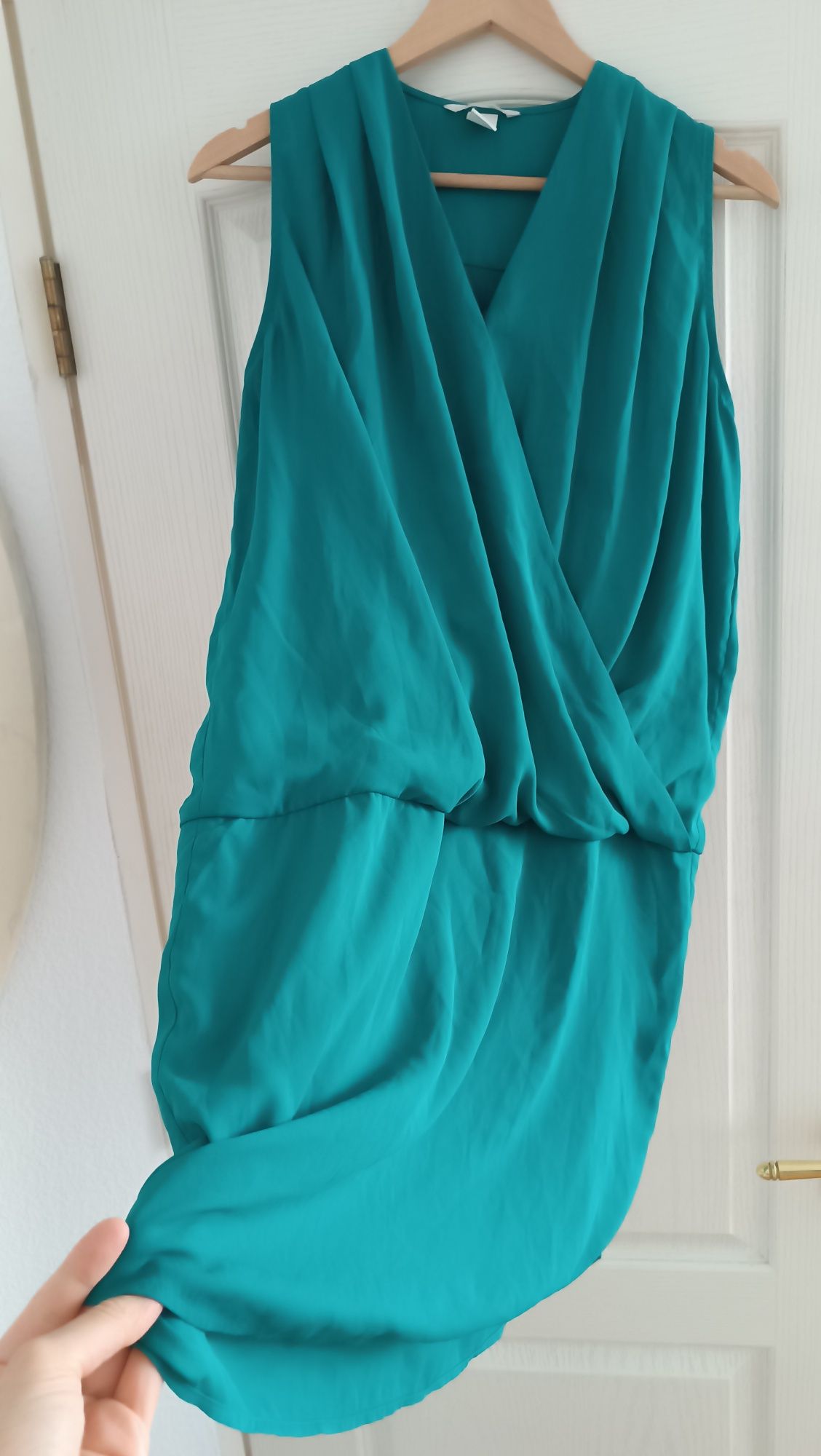 Sukienka turkusowa do karmienia H&M Mama rozmiar M
