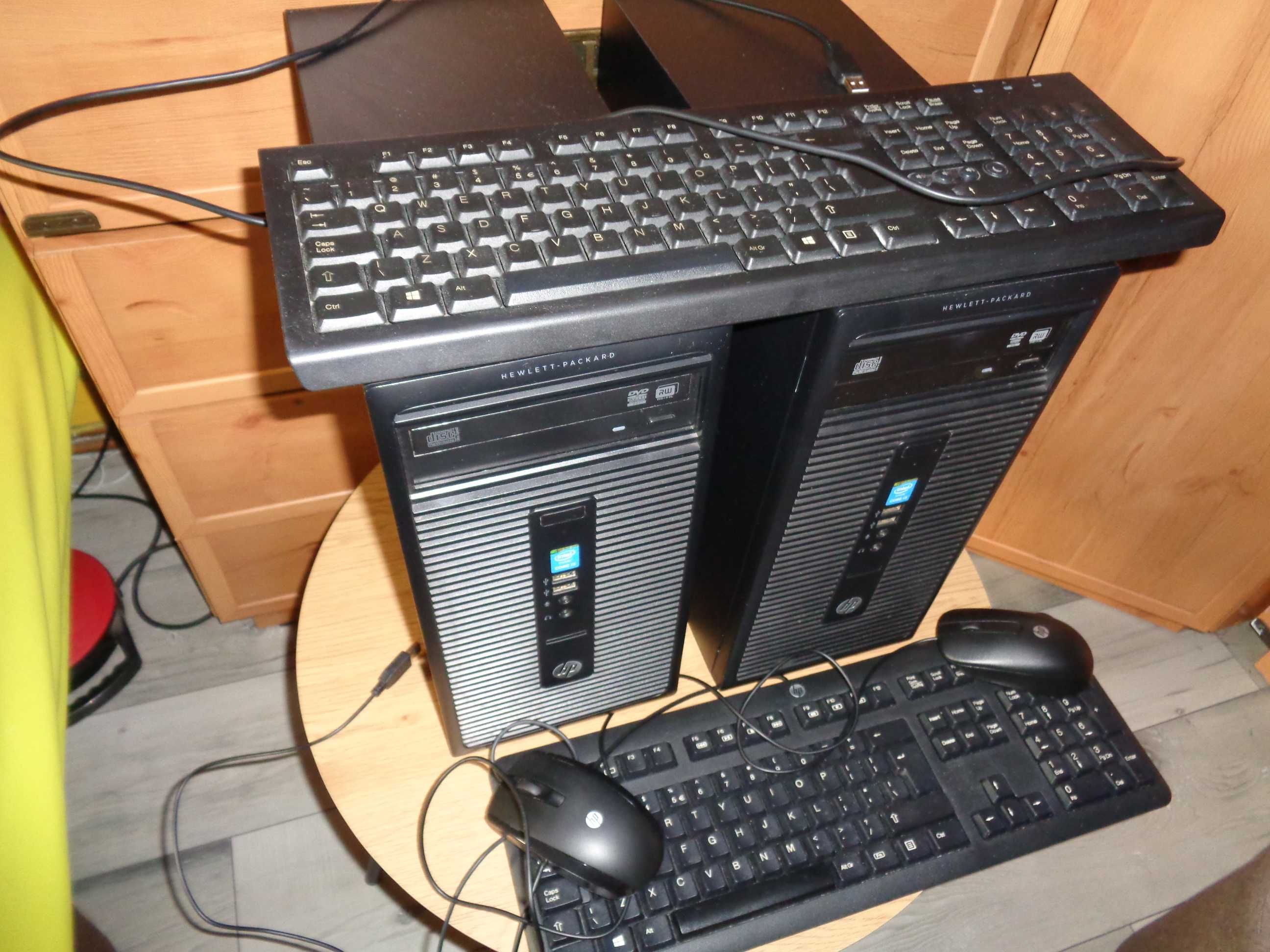 2komputery biurowe hp280g1 8gb ram win10,11pro klawiatura mysz hp
