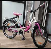 Różowy rower dziewczęcy