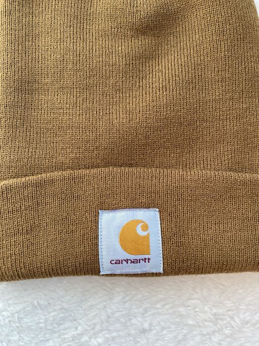 Carhartt czapka zimowa beanie musztardowa brązowa unisex