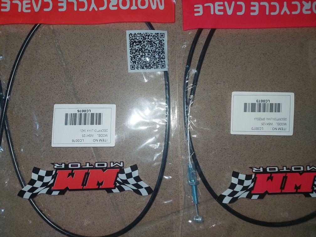 Nowe linki gazu i sprzeglo wsk125 PL