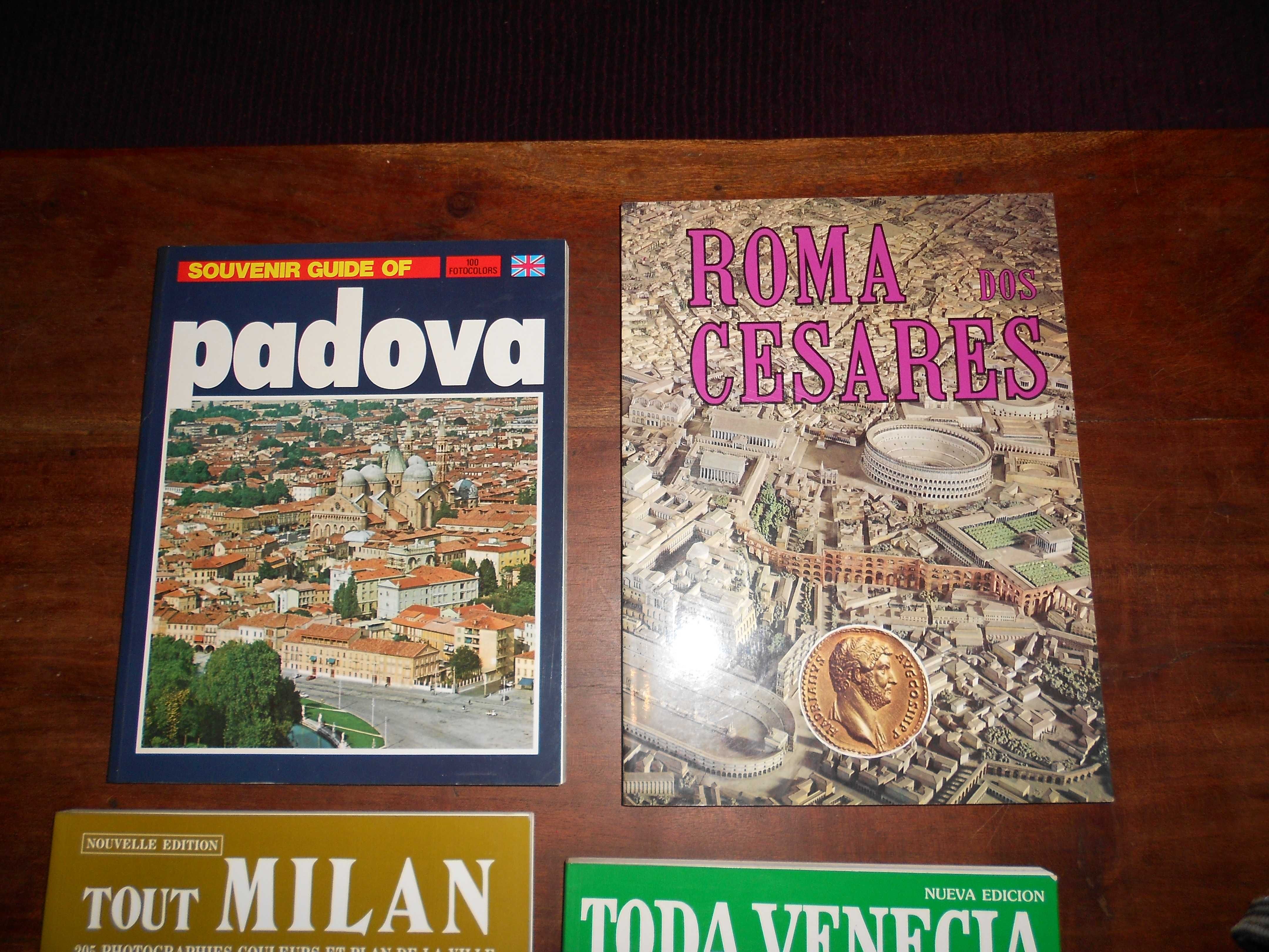 Livros turisticos guias Italia - Roma, Padova, Veneza, Milão