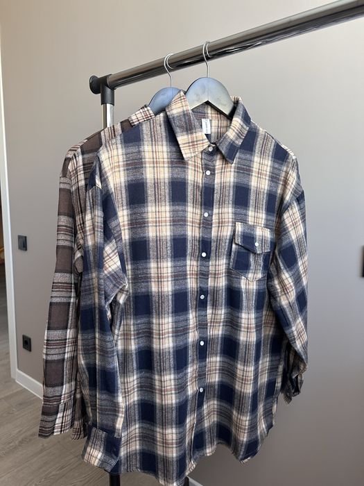 Нова  сорочка в клітинку оверсайз унісекс клітчаста рубашка