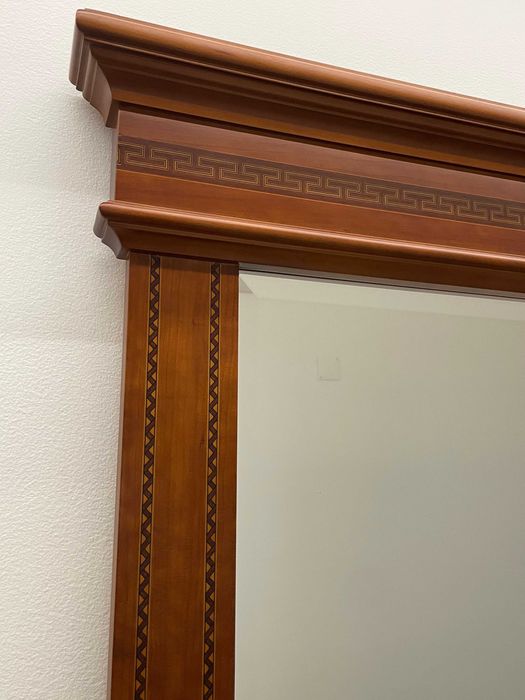 Consola em Cerejeira com pedra em Granito verde e espelho parede