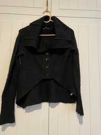 Czarny ciepły sweter Marks & Spencer 13-14 lat