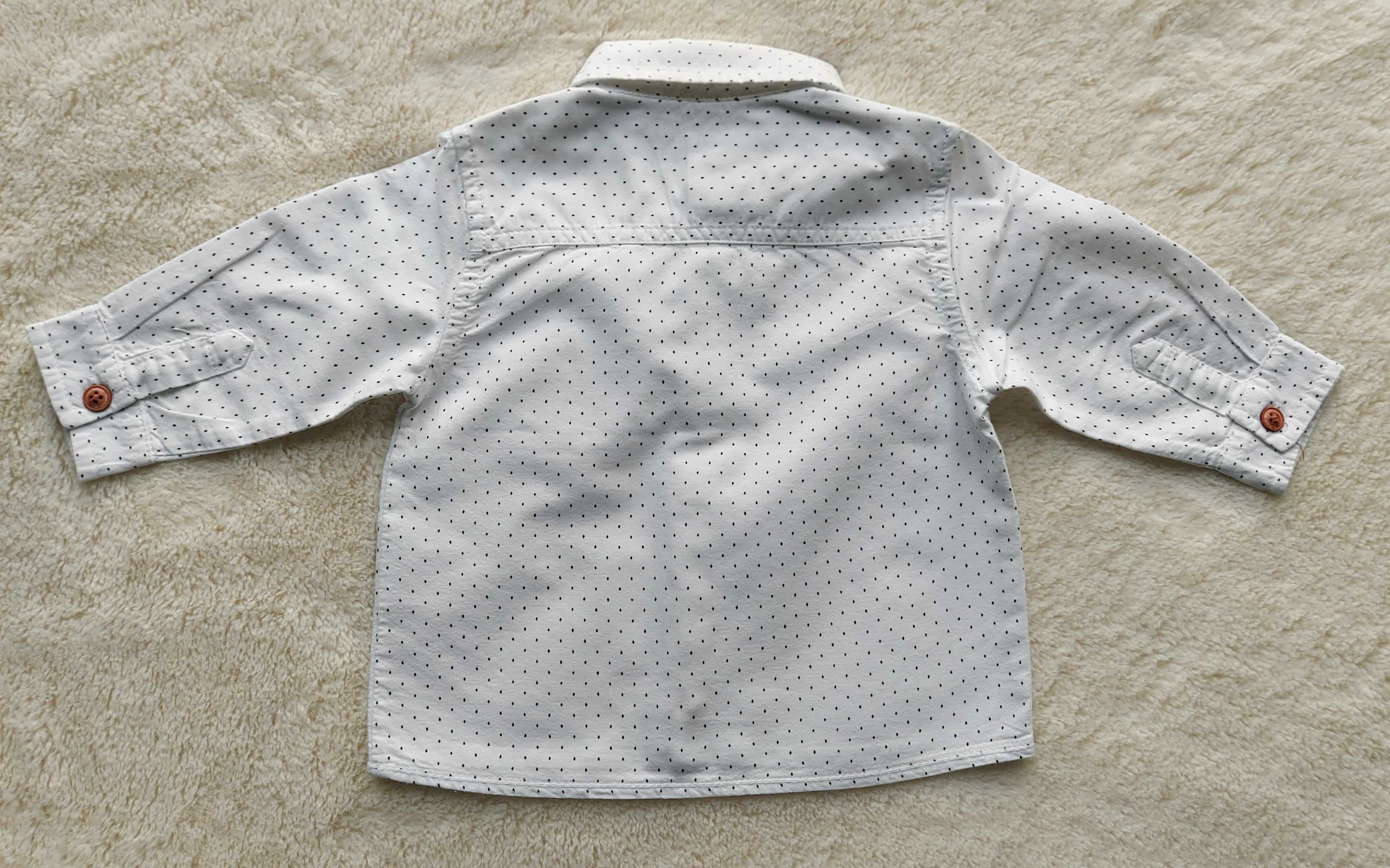 Biała elegancka koszula niemowlęca dla chłopca - Cool Club - rozm. 62