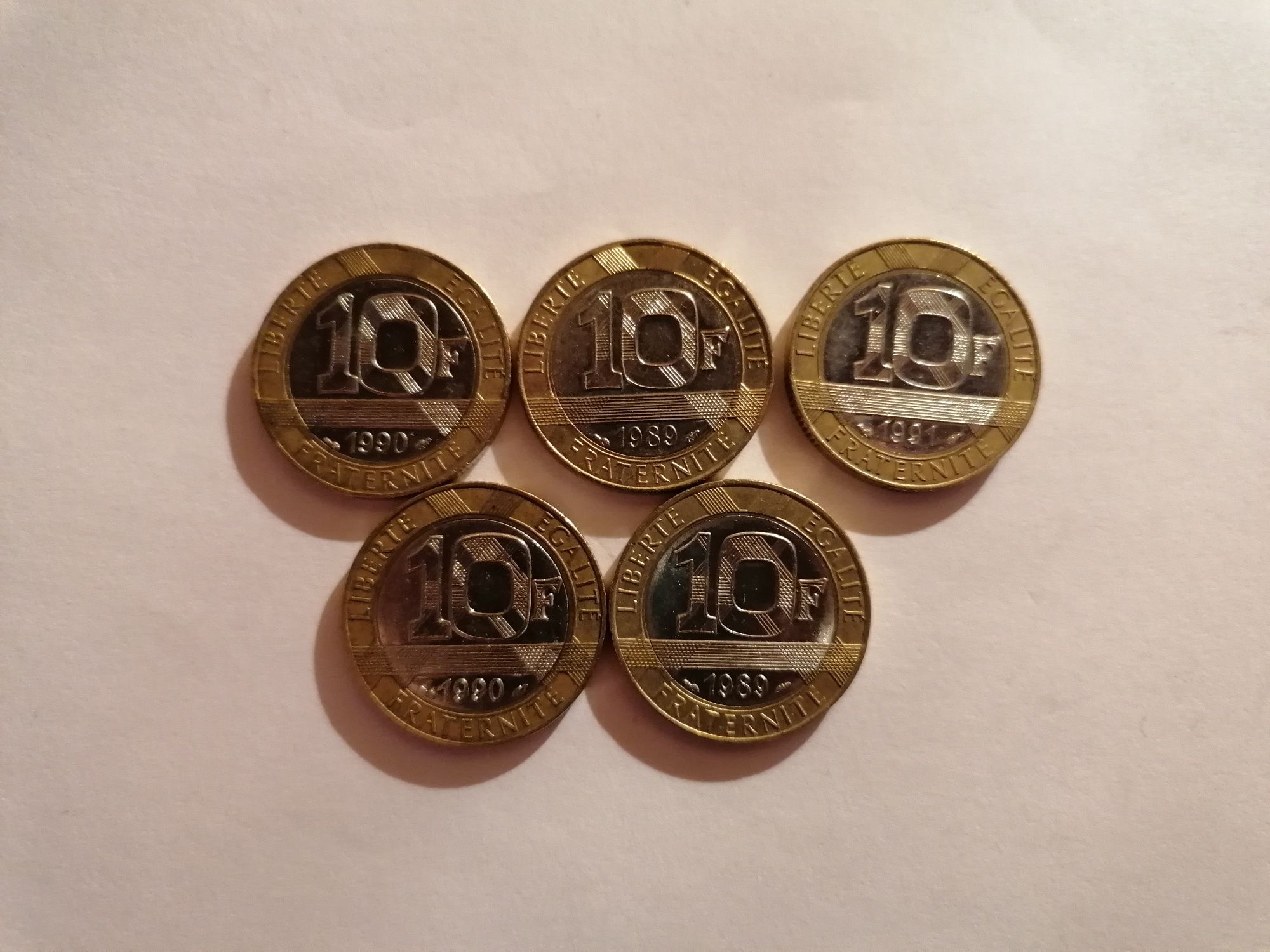 Francuzkie monety 10 Franków 1882r-1991r OKAZJA!!