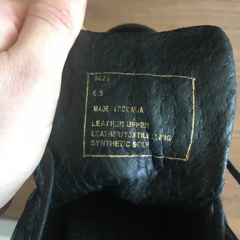 Buty Kenneth Cole za kostkę skórzane czarne damskie 37,5