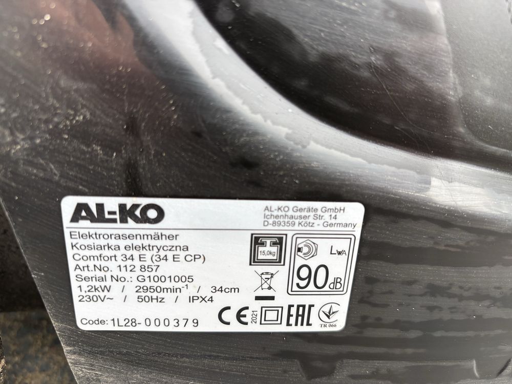 Kosiarka elektryczna AL-KO comfort 34e uzyta okolo 10 razy