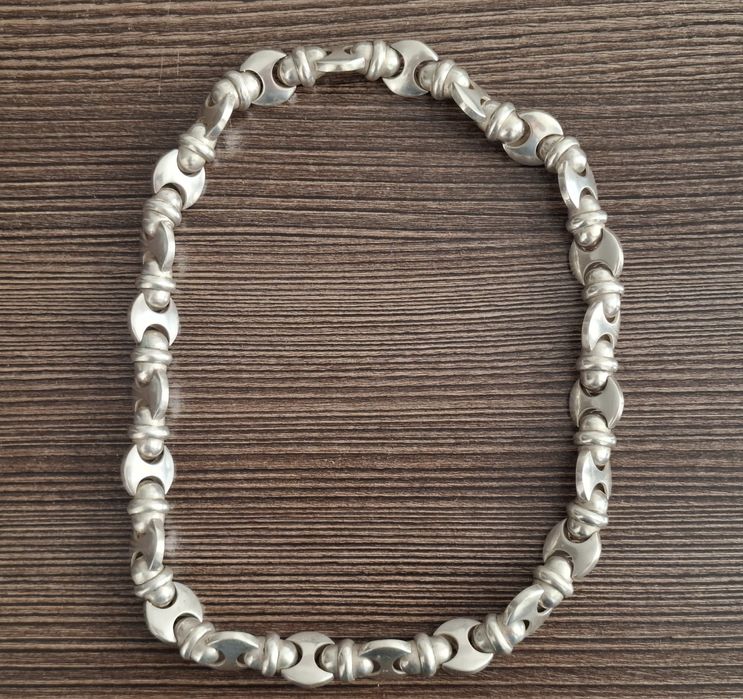 Mega kieta srebrna 925! Kozak łańcuch srebrny naszyjnik wiking! 374gr