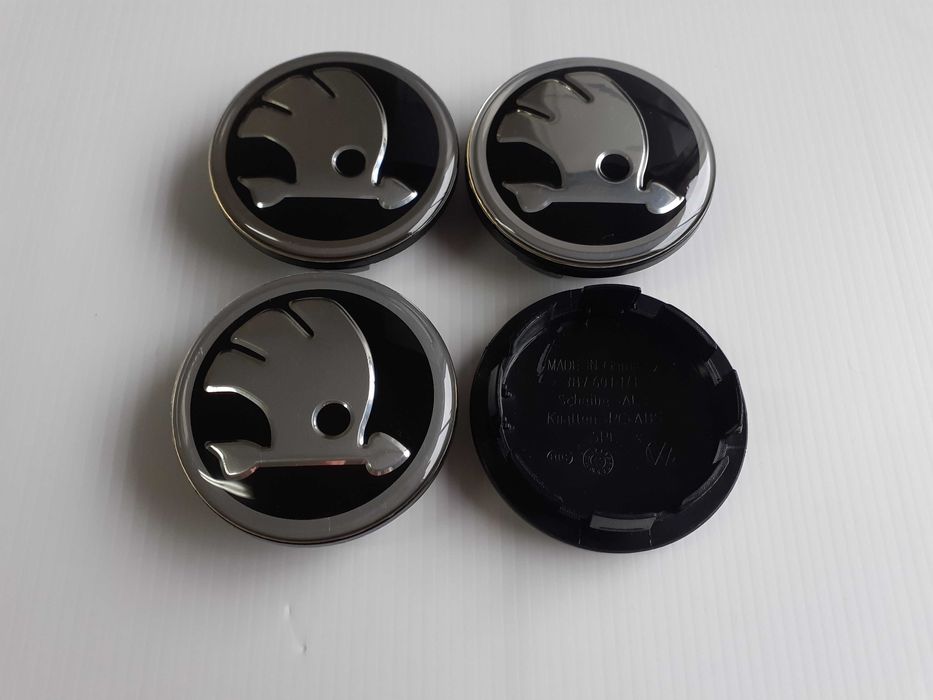 Centros/tampas de jante completos Skoda com 56, 60, 65 e 68 mm