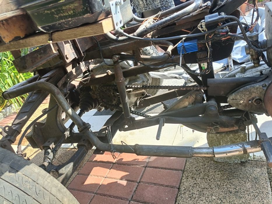 Trojkołowiec  silnik WSK 125 z zapłonem CDI.  Skrzynia trabant